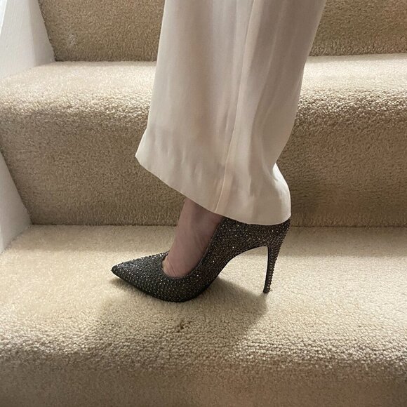 BEBE New Egret Strapless Wide Leg Jump Suit Size 00 - Picture 8 of 8